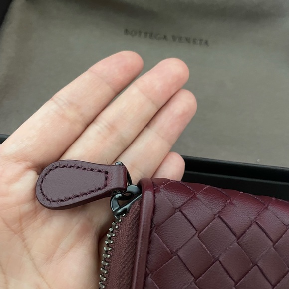 New Bottega Veneta Intrecciato Long Wallet Burgundy - Picture 7 of 13